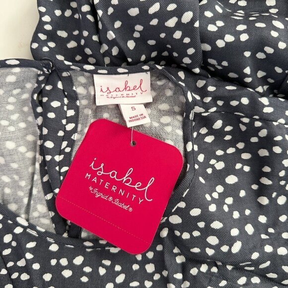 Isabel Maternity by Ingrid & Isabel Gray & White Maxi Dress NWT - Picture 6 of 7